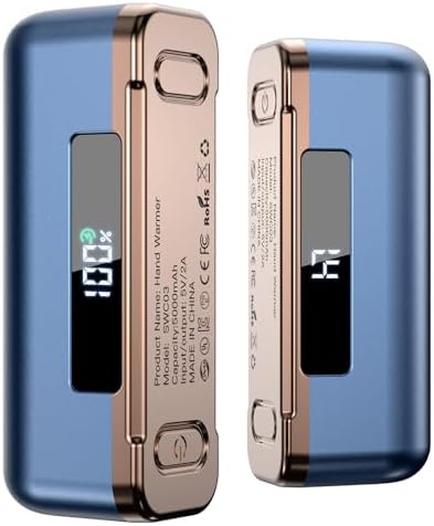 BEYYON Hand Warmers Rechargeable - Magnetic Electric Hand Warmer 2 Pack, 4 Levels Heat Up to 131℉ with LED Display, Portable Reusable Pocket Heater for Raynauds, Golf, Camping, Men, Women