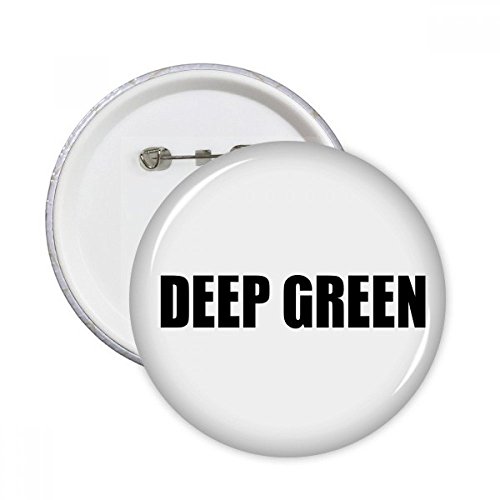 Pins Badge Bouton Vêtements Décoration Rond Vert Foncé et Noir Multicolore L