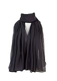 Maxi bufanda de tela suave extragrande, negro