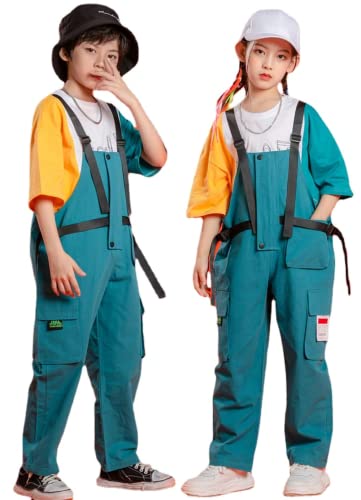 ダンス衣装 キッズ ヒップホップ オーバーオール ストリート ジャズダンス 衣装 つなぎ hihpop ダンスウェア 発表会 応援団 k-pop jazz 演出 団体服 練習着 ダンスウエア