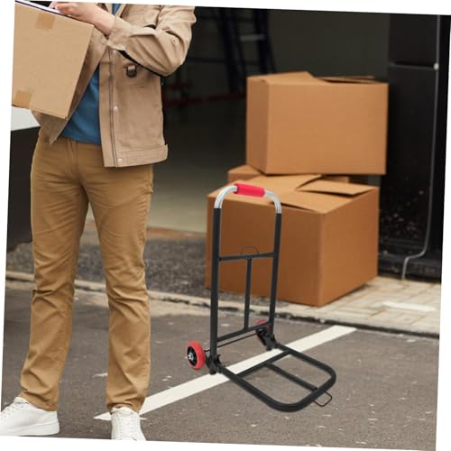 Carretilla plegable portátil con ruedas para equipaje miniatura 4