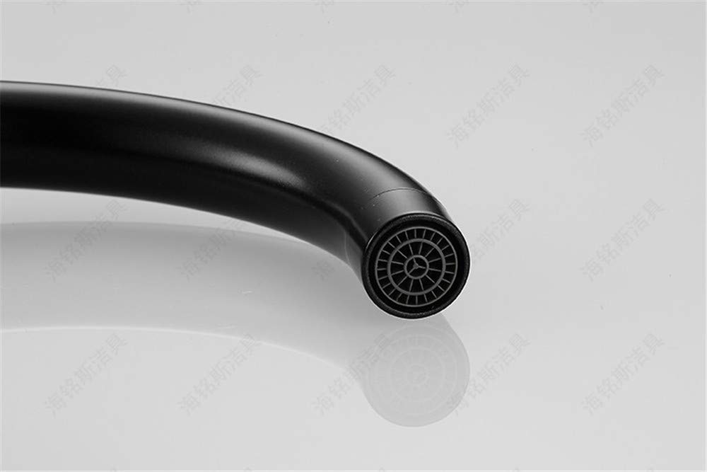 Negro Grifo De La Cocina Del Eslabón Giratorio De 360 ​​Grados Fregadero, Vegetales Codo Del Grifo Del Lavabo Con Aireador Retro Del Orbe Hornear Paint Grifo