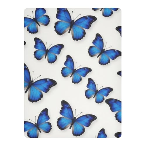 Drap de lit en mousseline imperméable bébé papillon bleu - 3