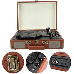 Tourne-Disque Gramophone Tourne-Disque Tourne-Disque Tourne-Disque Vinyle Prise en Charge des disques Vinyle 7/10/12 Pouces et 33/45/78 RPM Turntable-Brown Chaque Famille - Les Beatles, Paul McCartney, John Lennon, RIngo Starr, George Harrison Tourne-Disque Gramophone Tourne-Disque Tourne-Disque Tourne-Disque Vinyle Prise en Charge des disques Vinyle 7/10/12 Pouces et 33/45/78 RPM Turntable-Brown Chaque Famille – Image 7