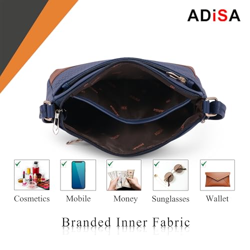 Image of ADISA Women Girls Color Block Cross Body Sling Bag (SL5168)