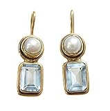 Die Silber vergoldeten Ohrringe sind inspiriert durch Renaissance-Gemälde aus den Uffizien in Florenz.