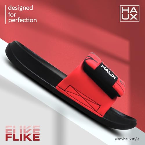 Image of HAUX Stylish Men's Sliders - Comfortable Slip-On Sandals with Modern Look | Lightweight, Durable, and Comfortable Footwear for All-Day Wear