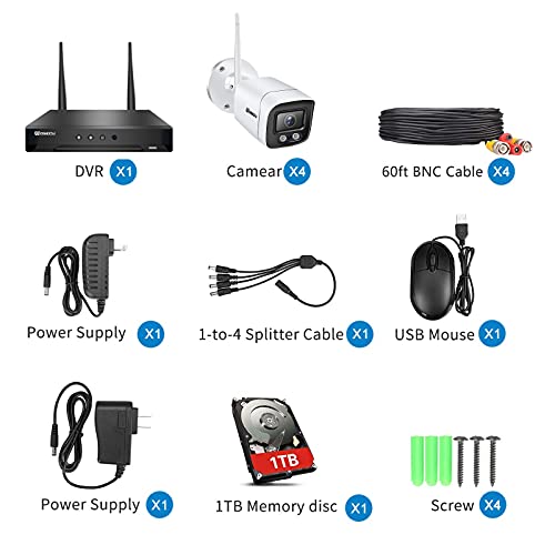 Kit CFTV 4 Câmeras Segurança Full HD 1080p VHD 1220B IR DVR Intelbras Full HD 4 Ch 1TB
