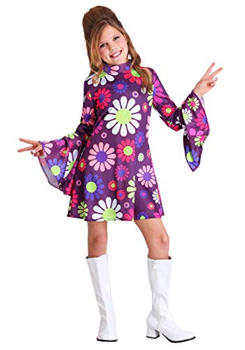 Disfraz Niña Hippie Retro Vestido Talla XL miniatura 1