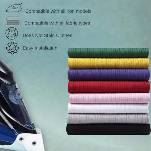 Image of HOUSELY Steam Iron Teflon Cover Non Stick Heat Resistant Soleplate Protector Universal Fit Iron Shoe Guard Prevent Shine Burn Marks Safe Ironing Accessory for Clothes Steam Dry Press