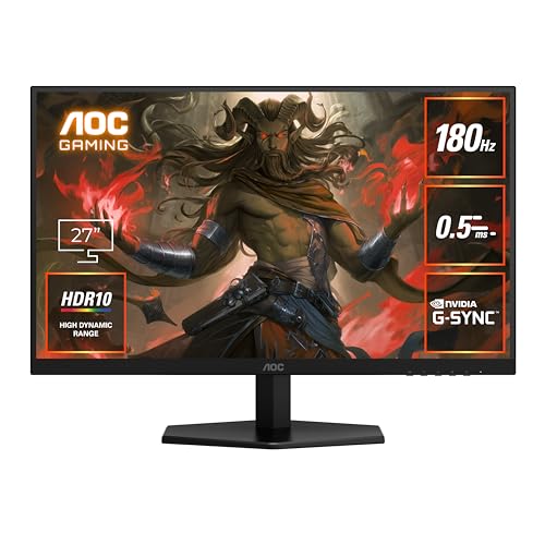 Amazon.co.jp: AOC ゲーミングモニター 27インチ, QHD/2560x1440@180Hz