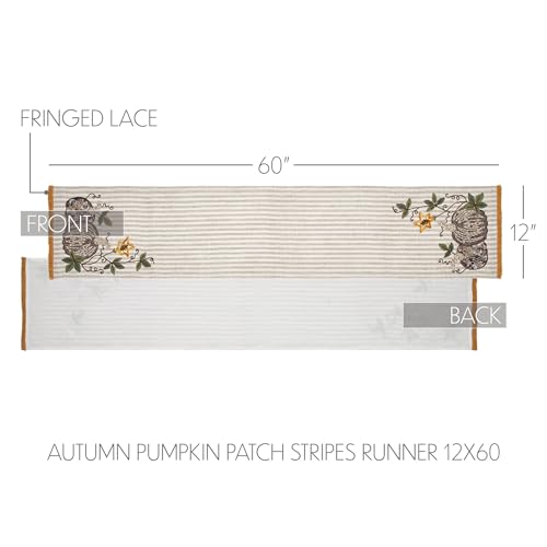 VHC-Brands-Autumn-Pumpkin-Patch-Stripes-Table-Runner-12×60-Kitchen-Dining-Table-Holiday-Decoration-Decor-for-Fall-and-Thanksgiving VHC Brands Autumn Pumpkin Patch Stripes Table Runner 12×60 Kitchen Dining Table Holiday Decoration Decor for Fall and Thanksgiving
