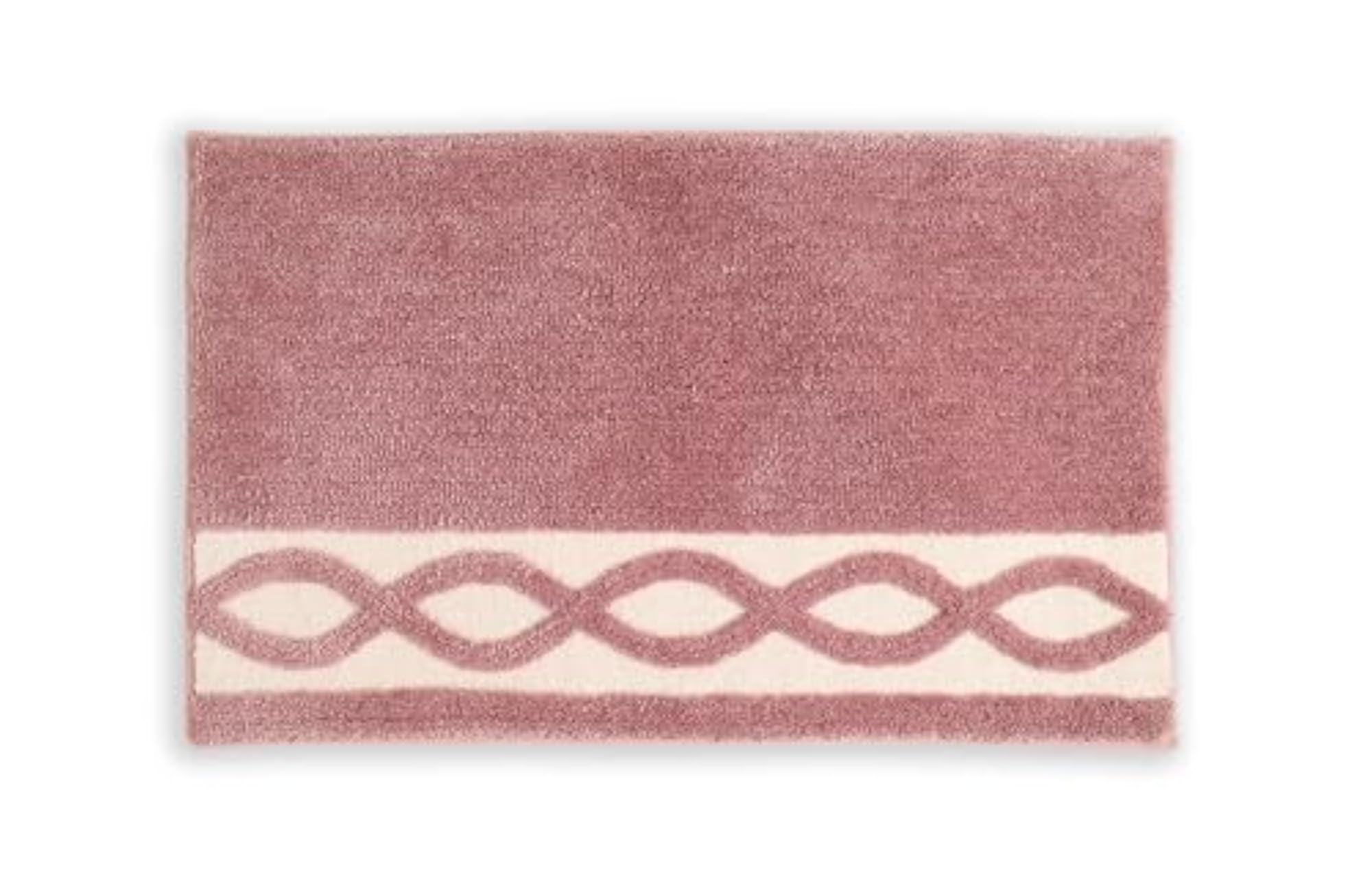 Microfiber Bathmat with Infinity Chain Pattern, Non-Slip