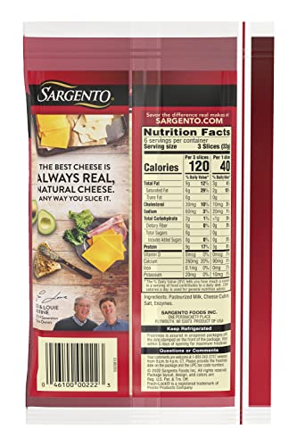 Sargento Swiss Natural Cheese Ultra Thin Slices, 18 Slices #TOP1