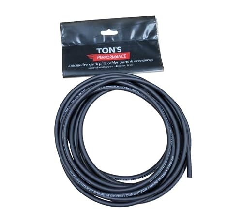 Ton's Performance 10 feet Replacement 7mm Spark Plug Wire, Continuous roll 10' Uncut. Made in The USA / 7MM-HP-10