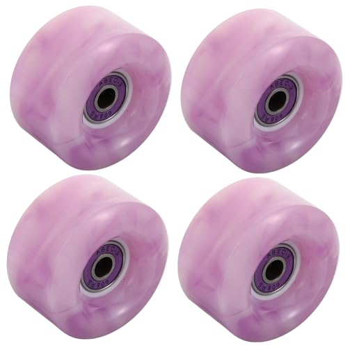 Parliky 4Pcs Replaceable Roller Skate Wheels Durable High Bounce PU for Outdoor Surfaces Lightweight Skating Enthusiasts