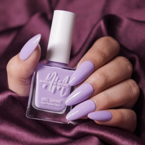 Image of NM NAILS & MORE Plum Nail Polish, Argan Oil-Infused Gel Shine Finish, Deep Purple Nail Shade, Elegant Look | 10ml