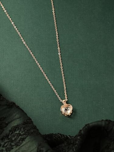 Contemporary Heart CZ Pendant & Chain-ZPFK16912