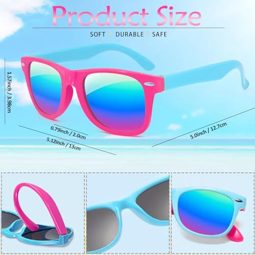 60 Pcs Kids Neon Sunglasses, UV400 Protection, 80s 90s Retro Sunglasses for Boys & Girls Age 3-8, Beach & Pool Party Supplies,12 Colors3