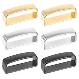 Classicseali 6PCS Belt Loops,Zinc Alloy Belt Loops for Pants, 1.69 X 0.71 In Loop Belts, Sturdy and Durable, Suitable for Most Belts, Dresses, Black, White, Silver