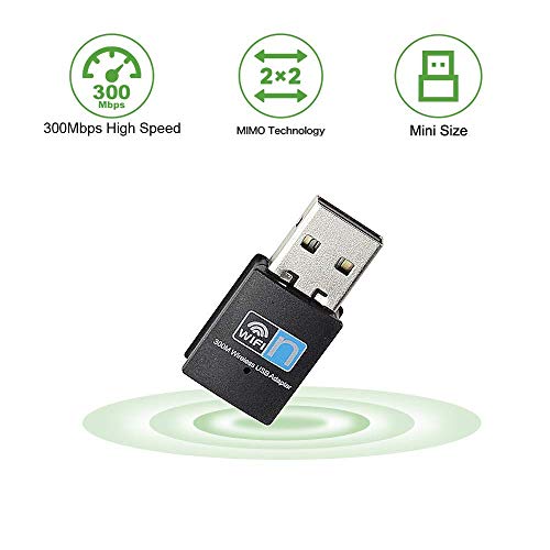USB WiFi Adapter 300Mbps Plug and Play WiFi Dongle for PC Desktop Laptop,Wireless