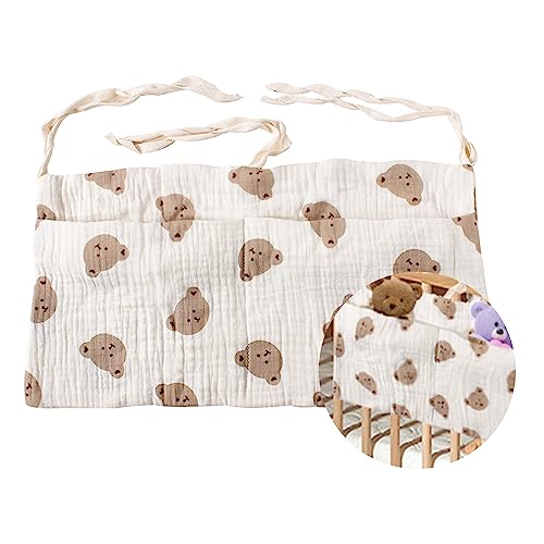 Bolsillo Cama Organizador, Bolsa De Almacenamiento Para Colgar En La Cama, Organizador De PañAles Para Colgar, Para Colgar Ropa, Juguetes De PañAles, Colgar En La Cuna, Cambiador O Pared (Beige)