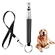 LBJFYHJN Hundepfeife Hochfrequenz Lautlos – Ultrasonisches Anti-Bell-Hunde-Zubehör mit Lanyard, Verstellbares Hundepfeife für alle Rassen - Schwarz