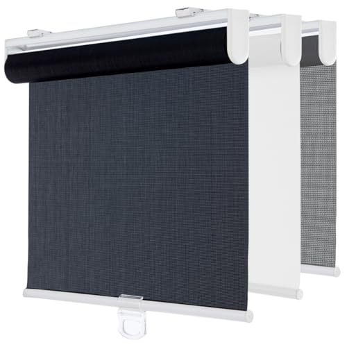 TOVALOR Cordless Roller Shades for Windows,Light Filtering Pull Down Blinds,Solar