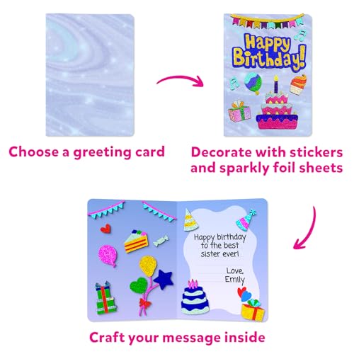 Skillmatics Foil Fun - Card Making Set, No Mess Art for Kids, Craft Kits & Supplies, DIY Creative Activity, Gifts for Girls & Boys Ages 4, 5, 6, 7, 8, 9