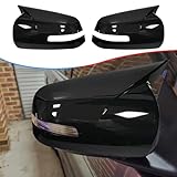 MUXEE Side Mirror Cover, for Mitsubishi Lancer Evolution 2015 2016 2017 2PCS Turn Signal housing Cover car Accessories-Bright Black.（NOT FIT Mitsubishi Lancer）