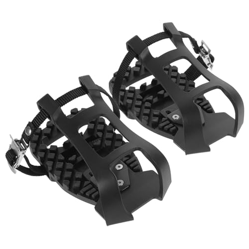 HONMEET 1 Par Pedal De Bicicleta Pedal para Bicicleta Jaula para Dedos De Ejercicio Jaulas para Zapatos De Bicicleta Estática Suministros para Bicicletas De Fitness Black Nylon