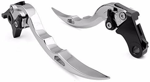 CNC Adjustable Blade Brake Clutch Levers for Kawasaki ZX6R/636 2007-2016 ZX10R 2006-2015 Z1000SX/NINJA 1000/Tourer 2011-2016 Z1000 2007-2016 Z750R 2011-2012 Silver