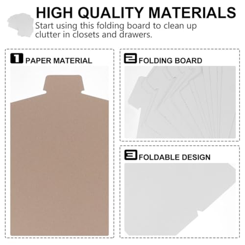 Cartón para doblar ropa MAGICLULU de papel blanco para mantener camisas impecables 4