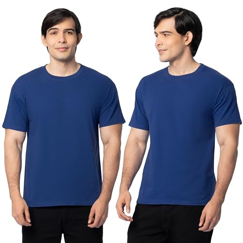Image of Fruit of the Loom Men's Eversoft Cotton Short Sleeve T-Shirts, 2 Pack