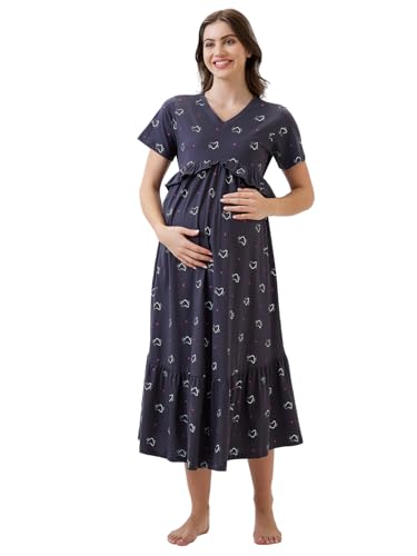 Image of AV2 Women's Cotton Midi Maternity Nighty