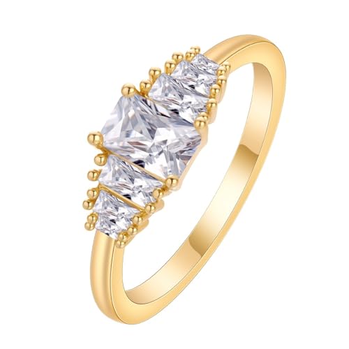 Bague plaquée Or Zircon pour sublimer vos soirées chic