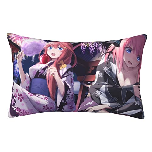 五等分の花嫁 中野二乃 中野五月(2) 枕カバー 40cm×60cm まくらカバー クッションカバー ピローケース 抱き枕カバー 両面多種類の抱き枕 アニメ キャラクター 人気 おしゃれ かわいい 軟らかい 装飾 部屋 ソファー オフィス 車用 標準枕カバ