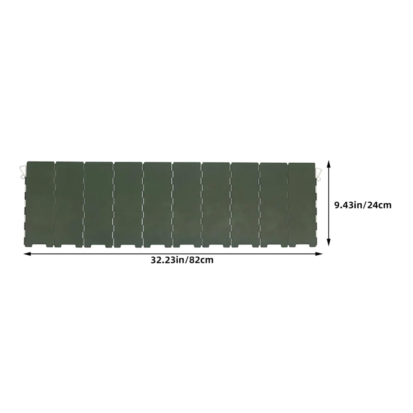 Parabrezza for fornello da campeggio in ferro | Verde 82x24x0,1 cm: campeggio escursionismo picnic barbecue zaino in spalla