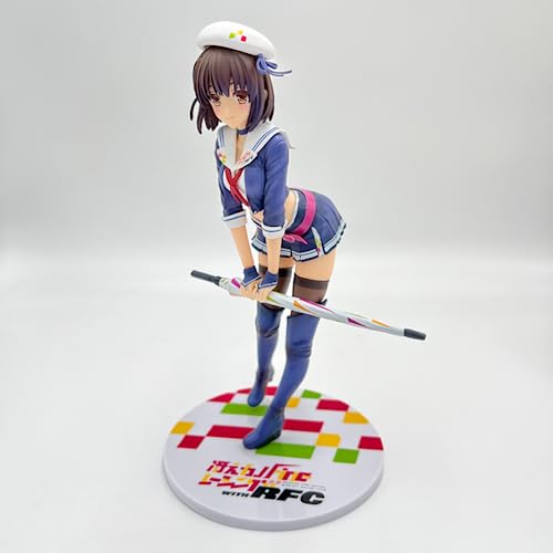 22Cm Anime Figure Megumi Kato Racing Sexy Action Figure Figurine Toys #TOP1