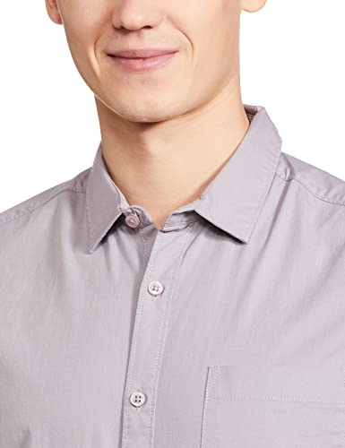 Image of The Indian Garage Co Men Slim Fit Solid Full Sleeves Cutaway Collar Casual Shirt