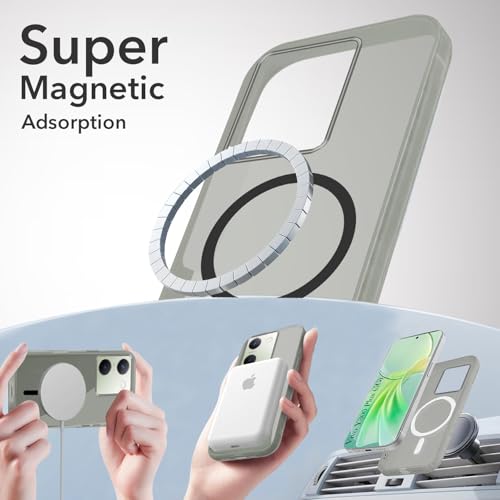 Image of Jkobi Lifetime Anti-Yellow MagSafe Compatible Clear Back Cover Case for Vivo Y300 Plus (Sleek Hard Crystal | Shockproof and Camera Protection)