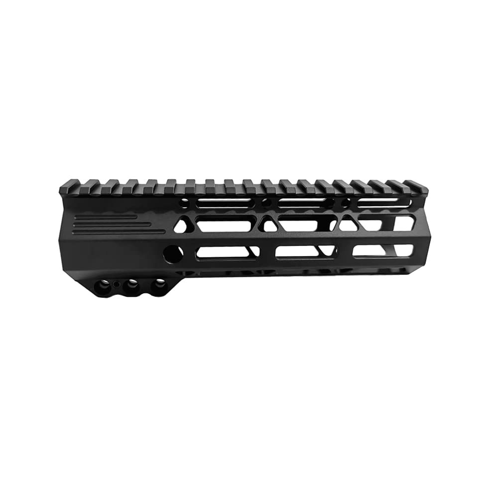 Metal 7 inch 9 inch 10 inch 12 inch 13.5 inch 15 inch AR15 Free Float for M-Lok Compatible Handguard for Hunting Trail Rifle Scope Mount w/Steel Nut (Black-7 inch)