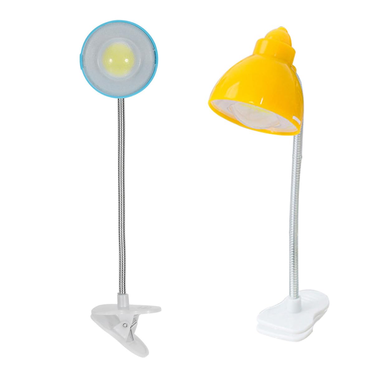 PRETYZOOM 2pcs LED Clip Desk Reading Lights, Eye-Caring Book