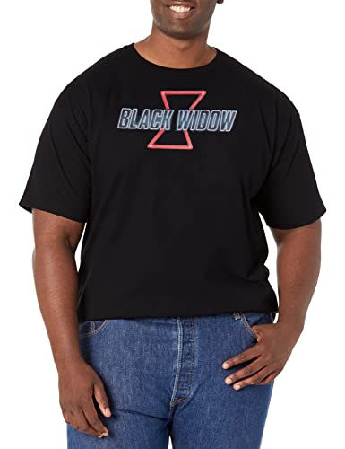 T-shirt Marvel Black Widow Neon V2 imprimé geek pour homme mode urbaine