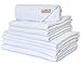 Produktbild Carenesse 8er Set Frottier Handtücher weiß I 2X Duschtuch / 4X Handtuch / 2X Duschvorleger I Premiumqualität 100% Baumwolle Öko-Tex 100 I Griffig & glatt I Handtuchset saugstark & fusselfrei