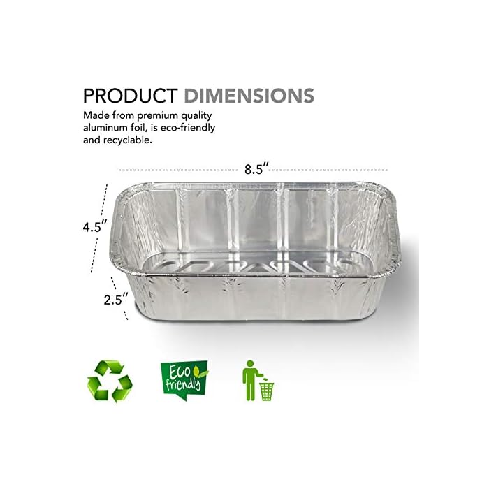 Buy Aluminum Pans Bread Loaf Pans (30 Pack) 8x4 Aluminum Loaf Pan 2