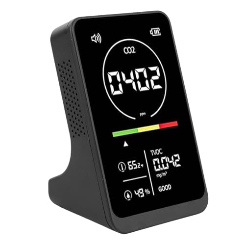 Luocute CO2 ���o��ACO2 TVOC ���x���x�p NDIR �Z���T�[�t�� 4 in 1 ��C�i�����j�^�[�A�T�E���h���}�C���_�[�Ɩ��邢�f�B�X�v���C�t���|�[�^�u���������O�e�X�^�[�A�ƒ�p�����A�ԁA�I�t�B�X�p