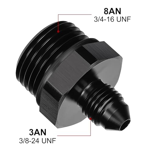 Image of EVIL ENERGY 3AN Flare to AN8 ORB Male O-Ring Fitting Adapter