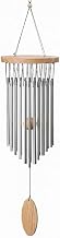 Wind Chime with 22 Aluminium Tubes for Garden, Patio and Balcony | ONECK Metal and Wood Hanging Bell for Terrace, Tree, Indoor and Outdoor, Home Decoration, Silver