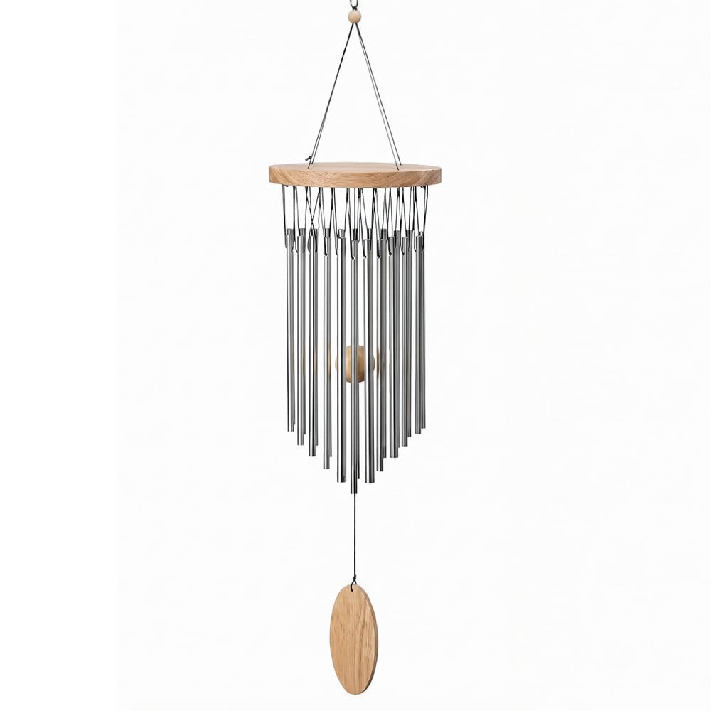ONECK Wind Chimes for Garden, 22 Tubes Wooden Windchimes Outdoor & Indoor, Hanging Garden Ornaments for Home Decor, Large Wind Chimes for Yard & Patio